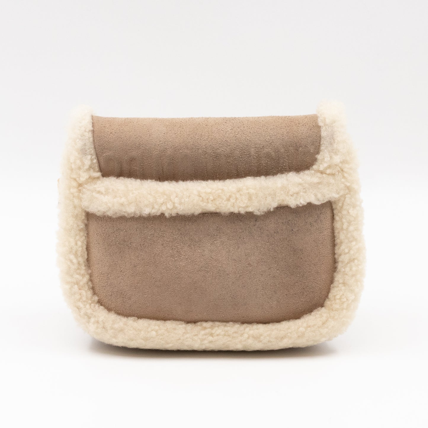 Bobby Small Flap Bag Beige Suede Neutral Shearling