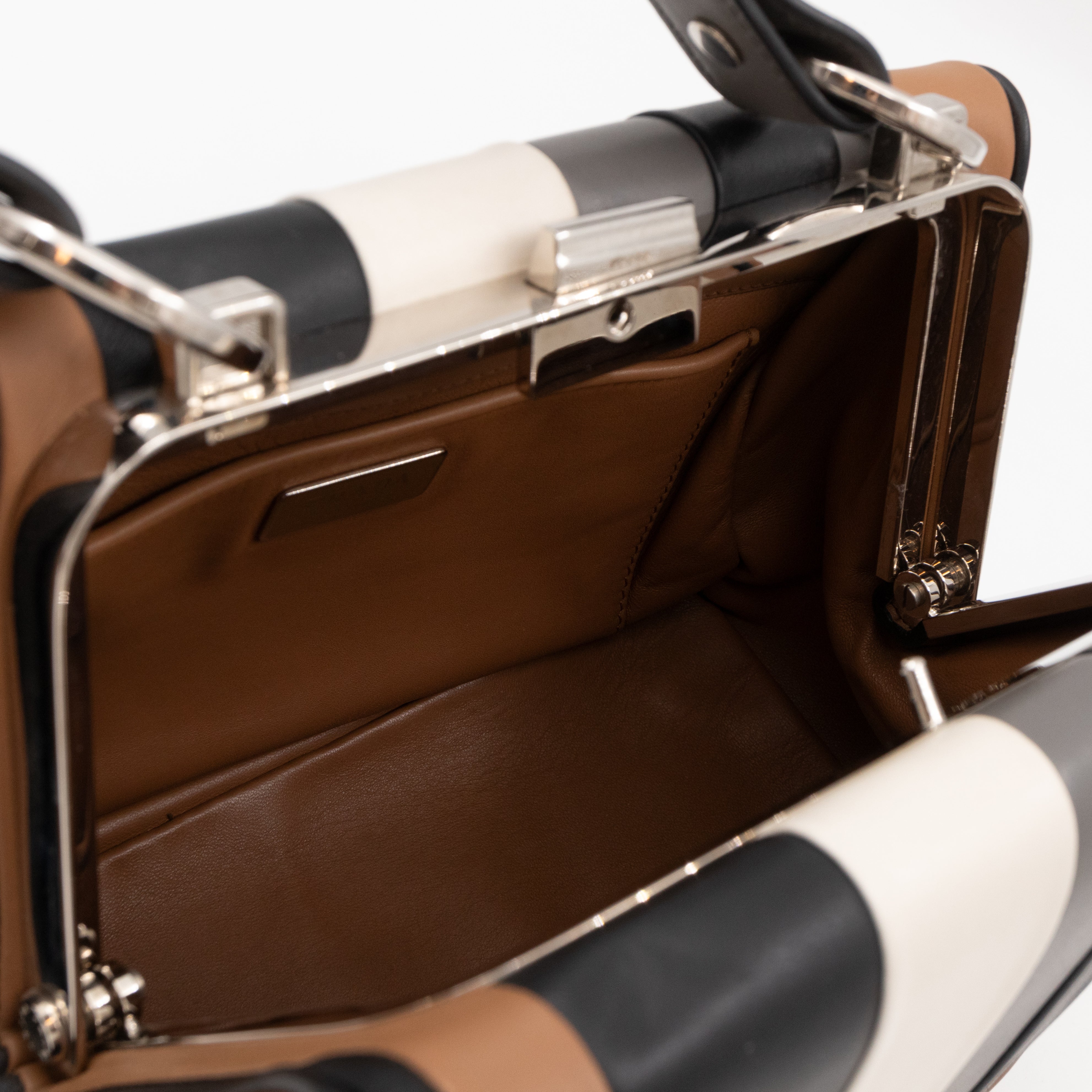 Baiadera Frame Bag Brown & Black Leather