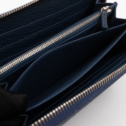 Signature Continental Zip Around Wallet Blue