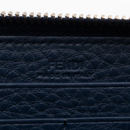 Signature Continental Zip Around Wallet Blue