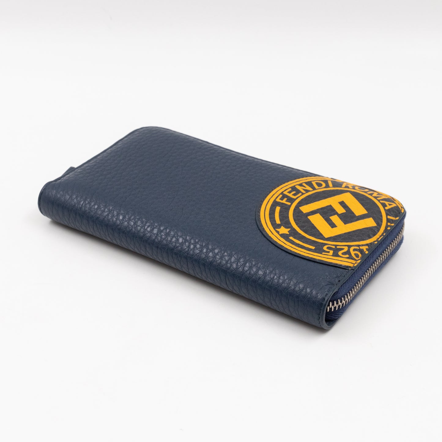 Signature Continental Zip Around Wallet Blue