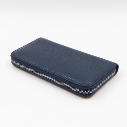 Signature Continental Zip Around Wallet Blue