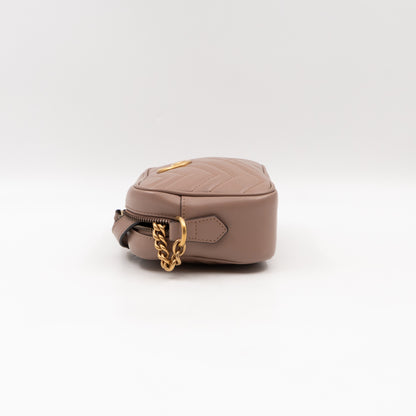 GG Marmont Mini Camera Bag Rose Beige Leather