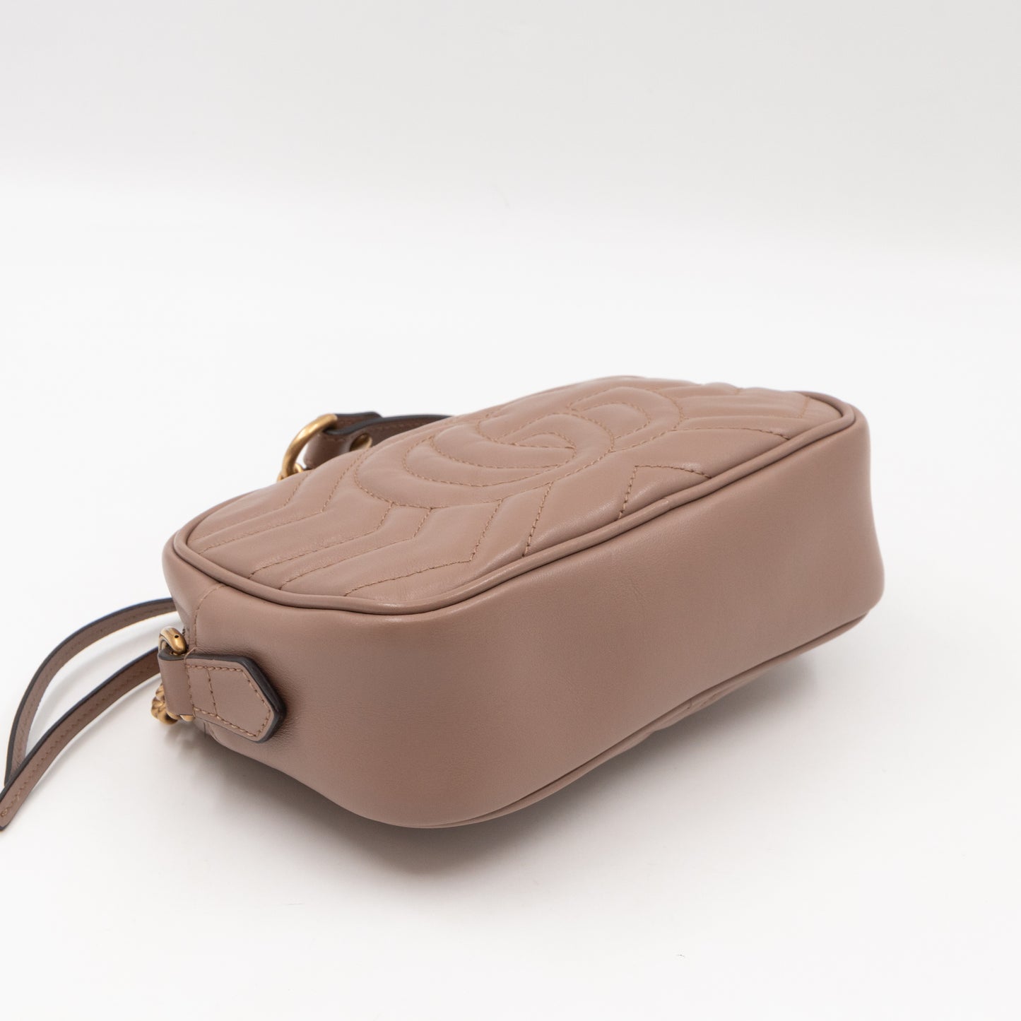 GG Marmont Mini Camera Bag Rose Beige Leather