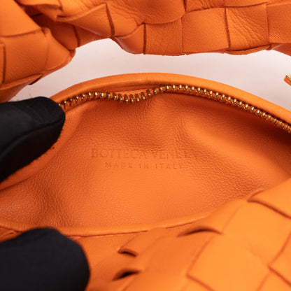 Jodie Mini Intrecciato Orange Leather