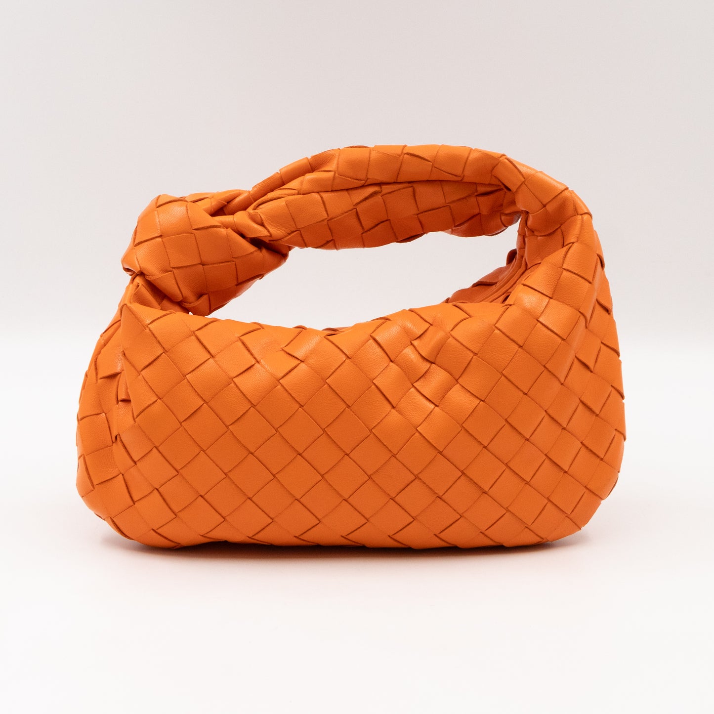 Jodie Mini Intrecciato Orange Leather