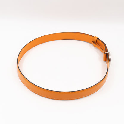 Interlocking G Buckle Belt Orange Patent Leather 95/38