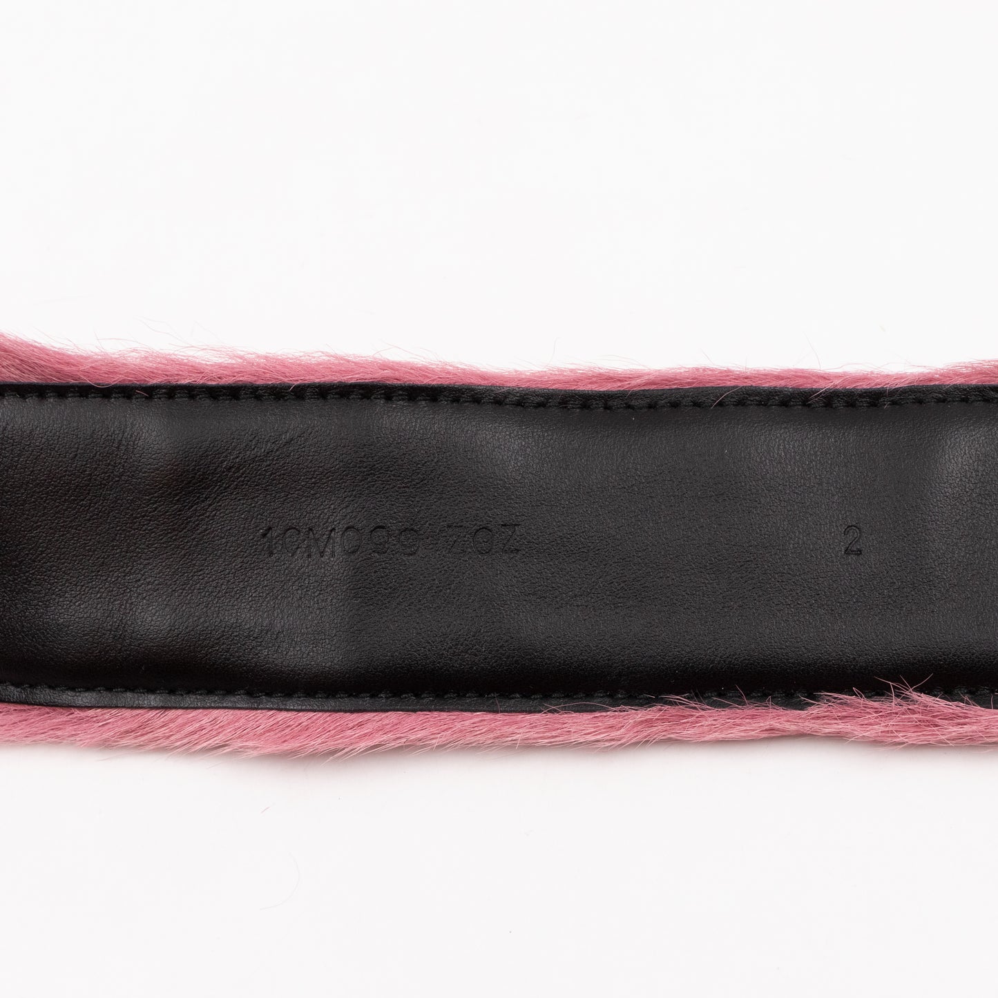 Runway Wide Pink Fur Belt 85/34