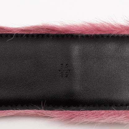 Runway Wide Pink Fur Belt 85/34