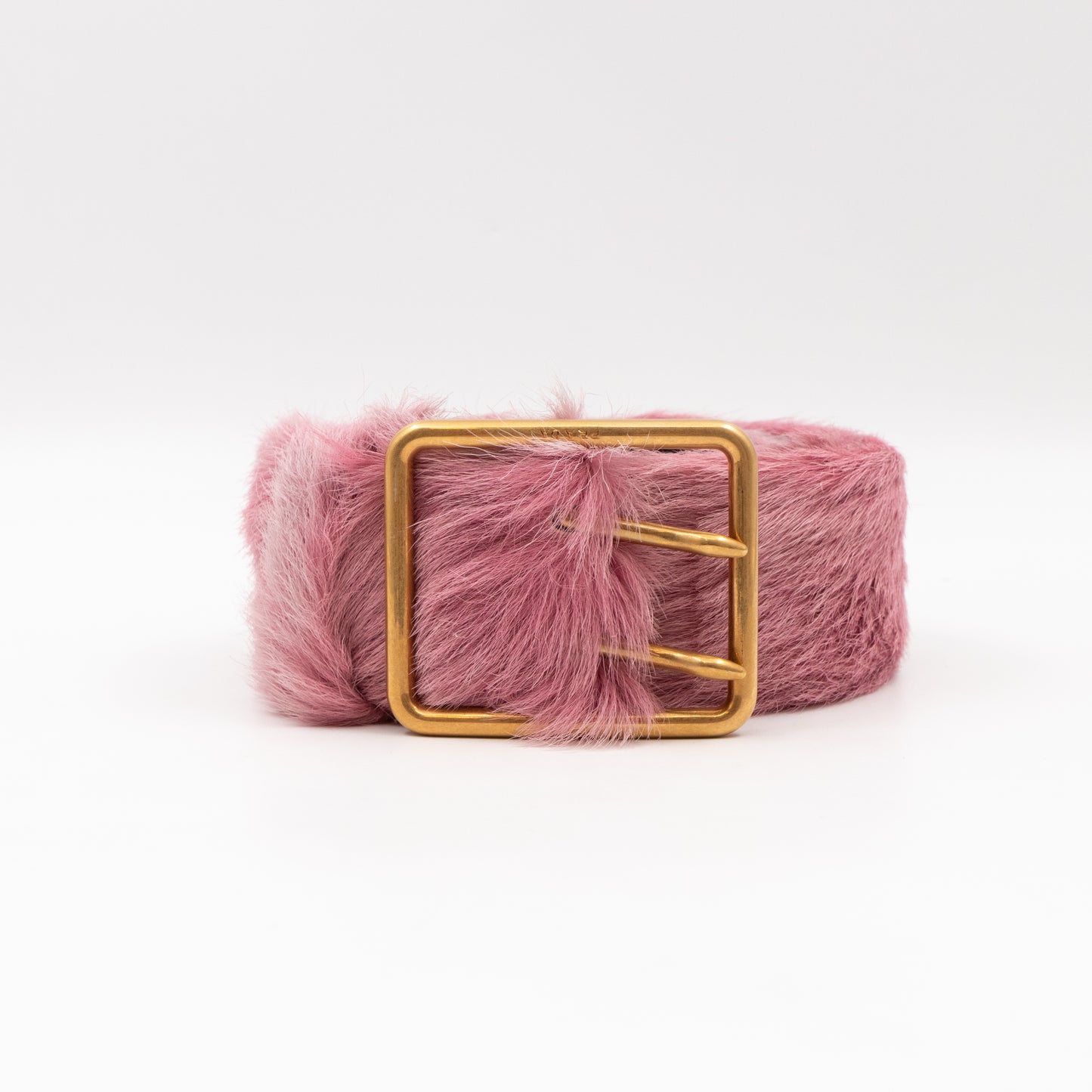 Runway Wide Pink Fur Belt 85/34