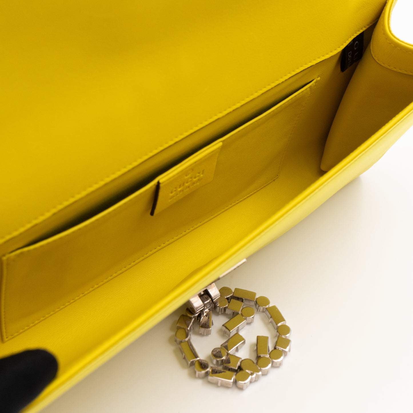 Broadway Clutch Yellow Satin with Crystals