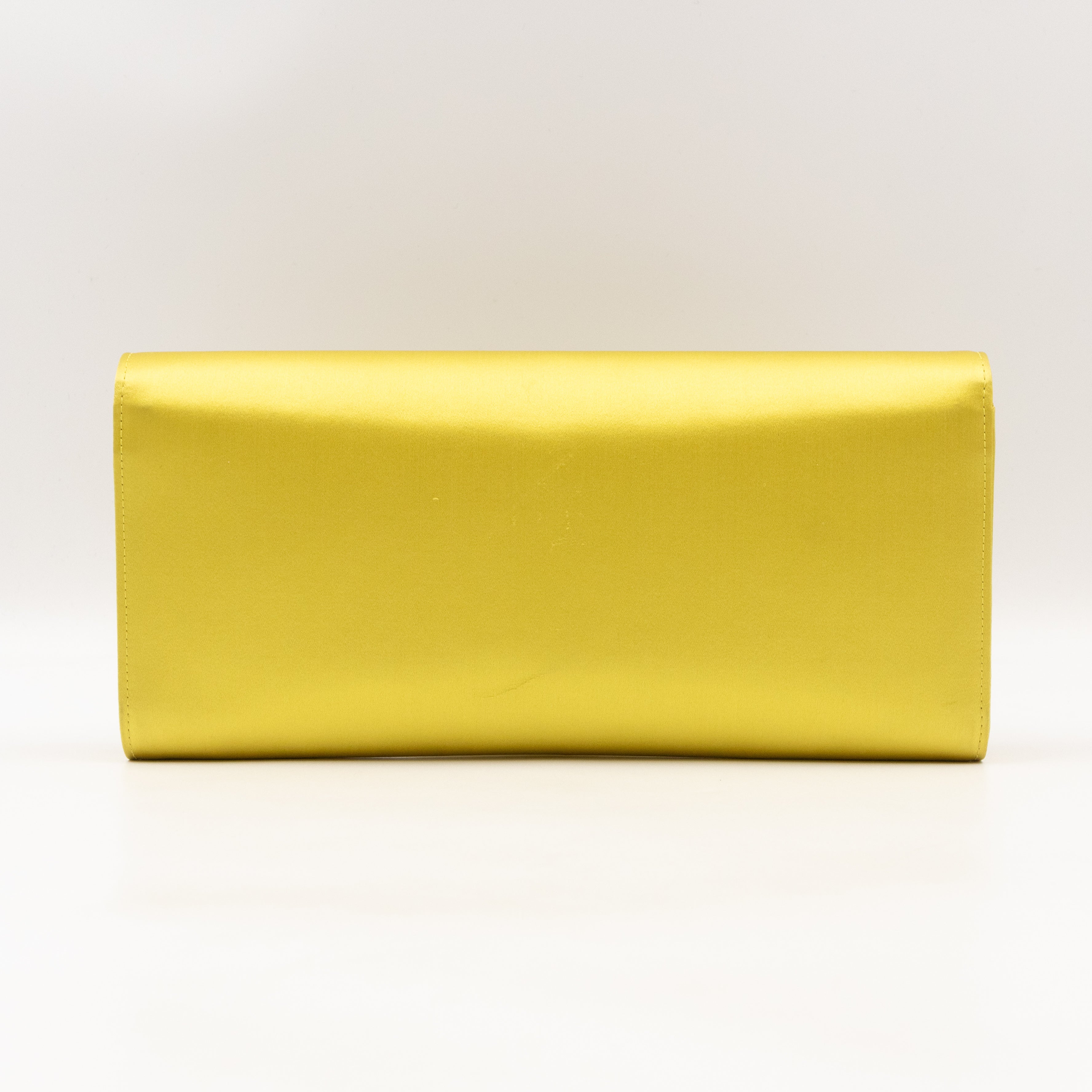 Broadway Clutch Yellow Satin with Crystals