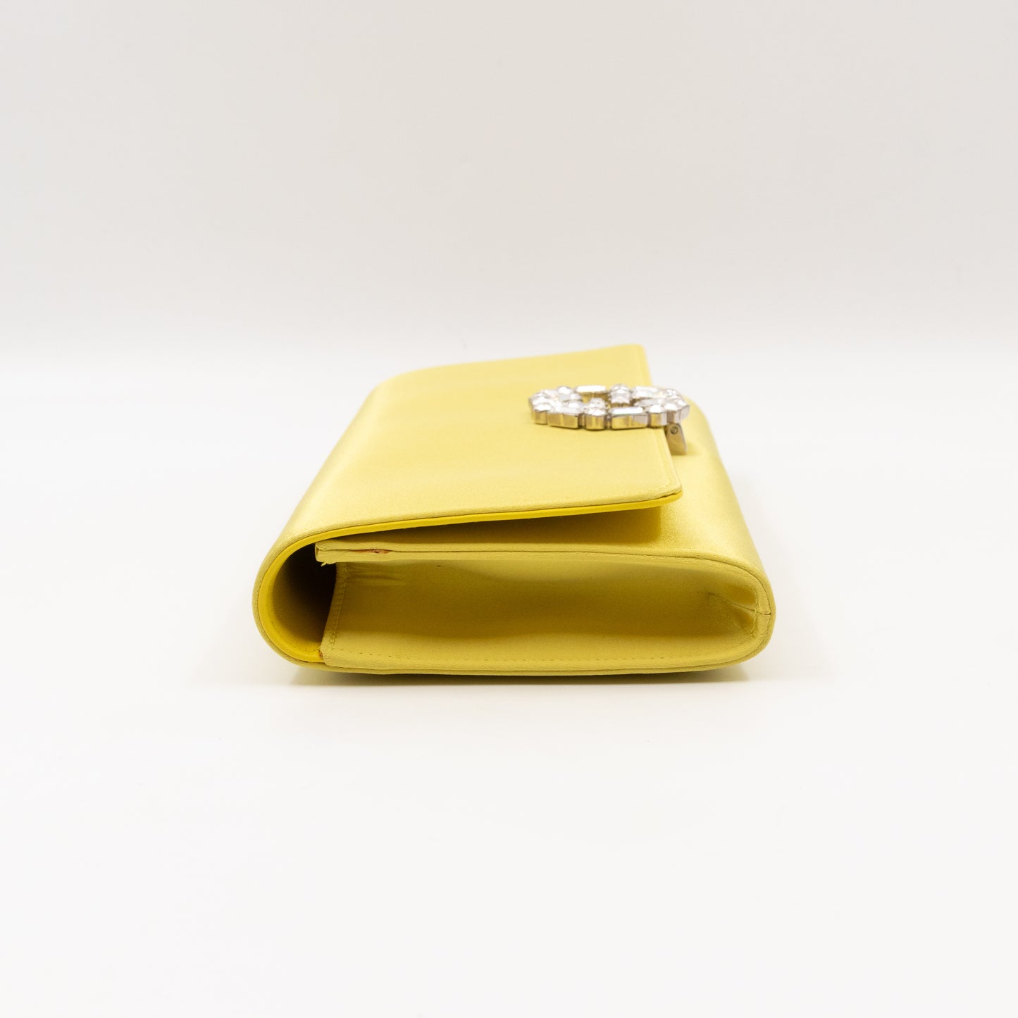 Broadway Clutch Yellow Satin with Crystals