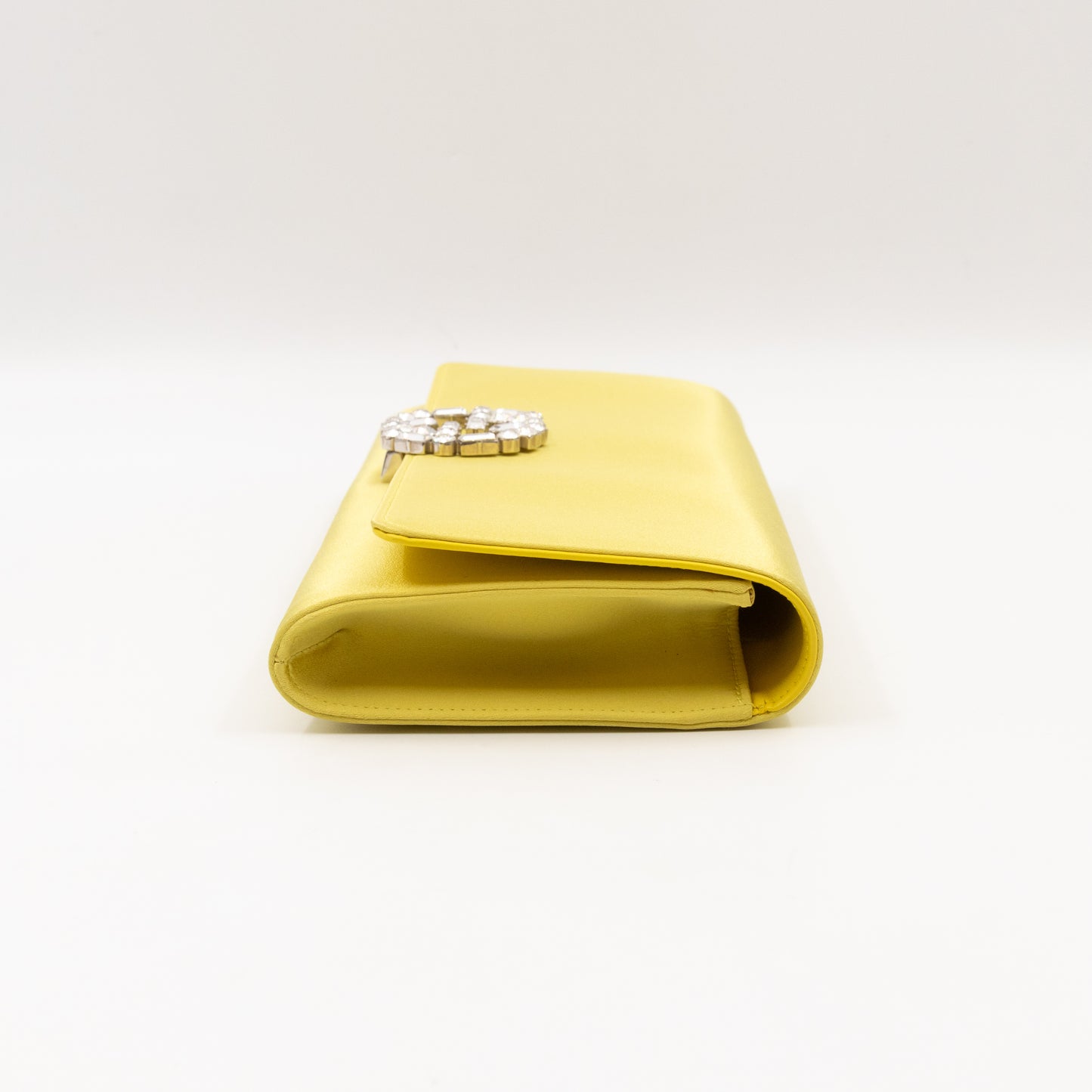 Broadway Clutch Yellow Satin with Crystals