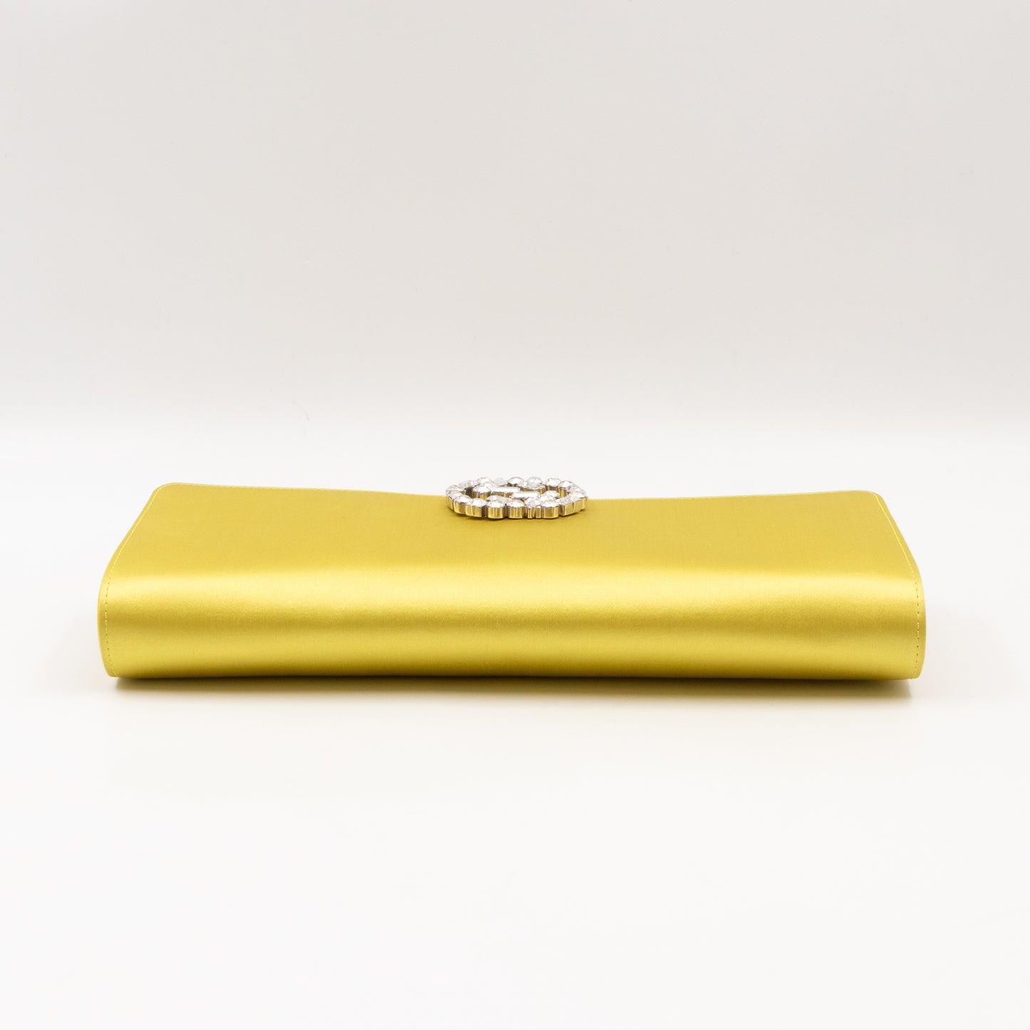 Broadway Clutch Yellow Satin with Crystals