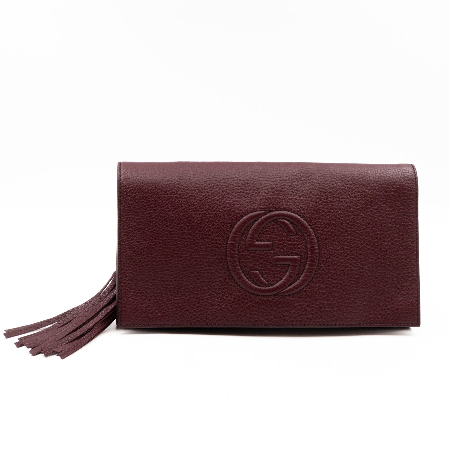 Soho Clutch Burgundy Leather