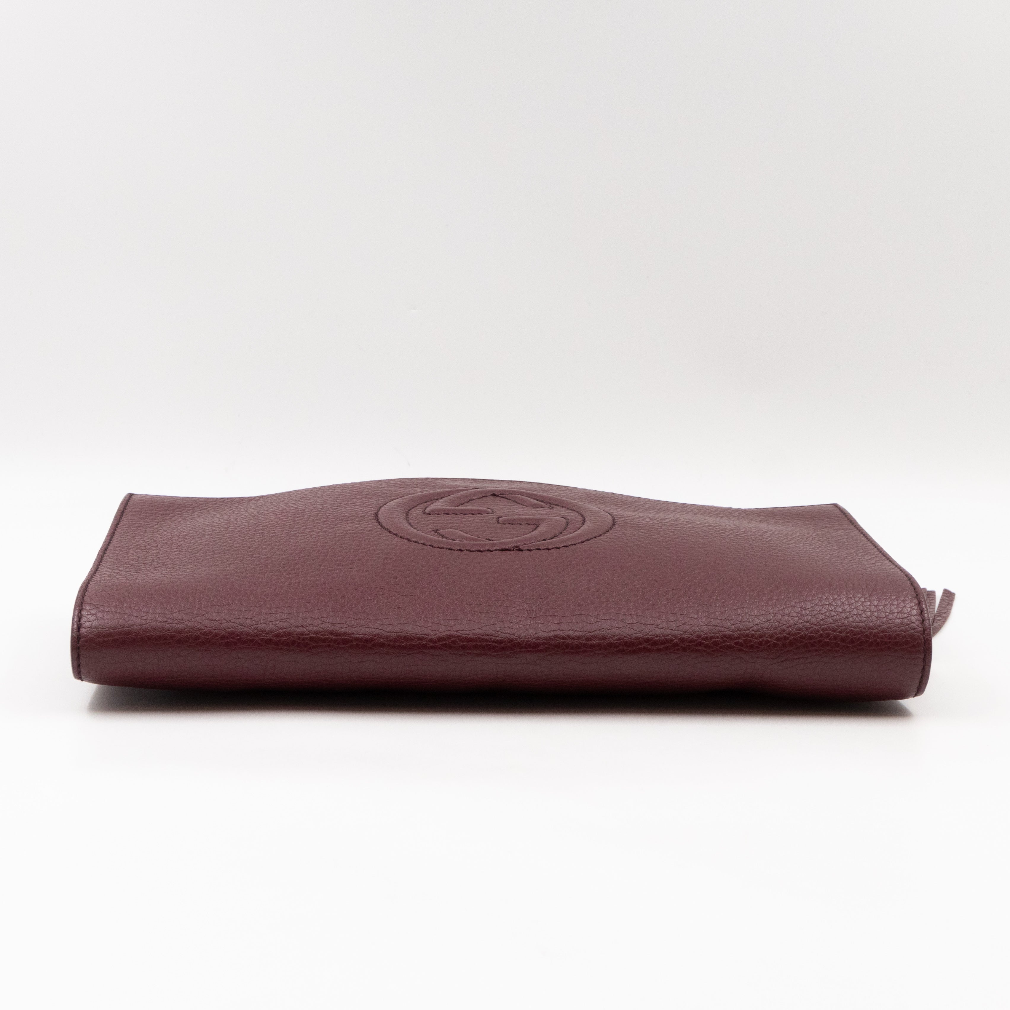 Soho Clutch Burgundy Leather