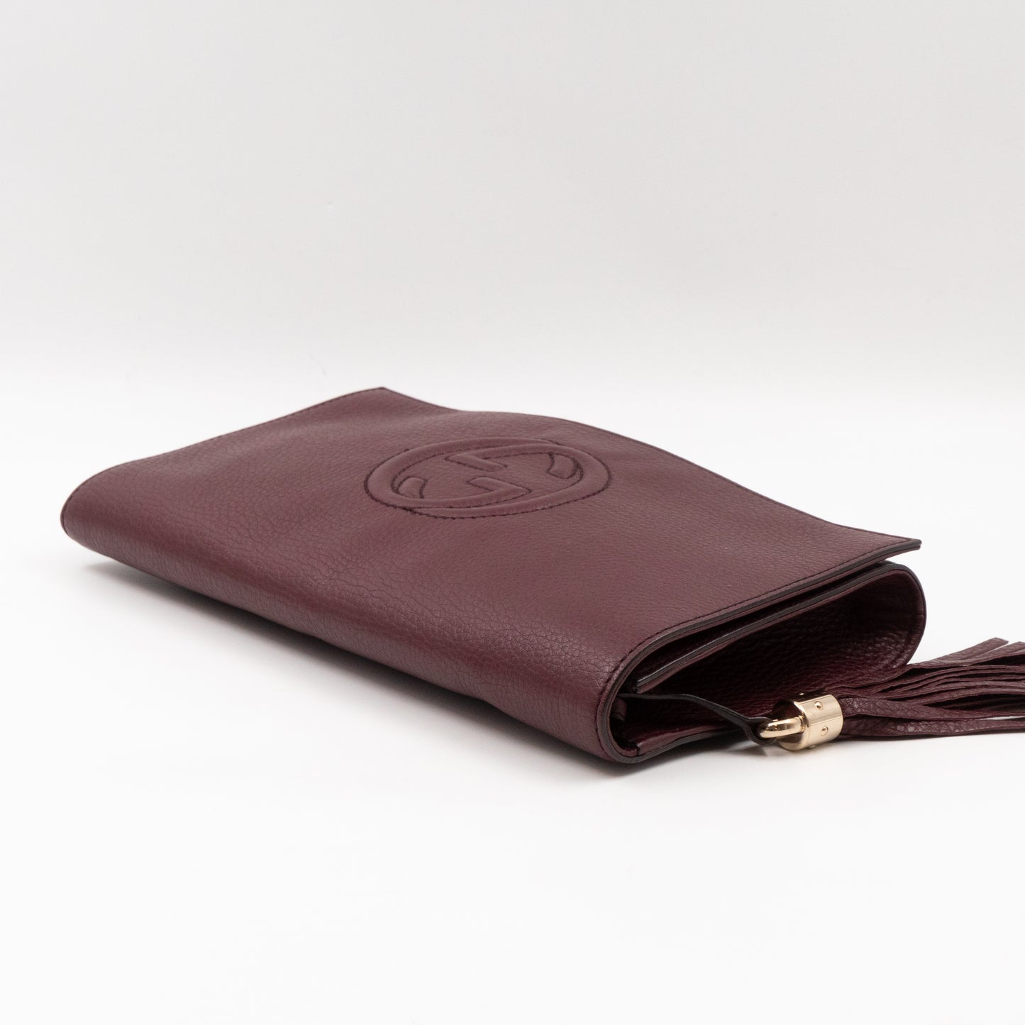 Soho Clutch Burgundy Leather