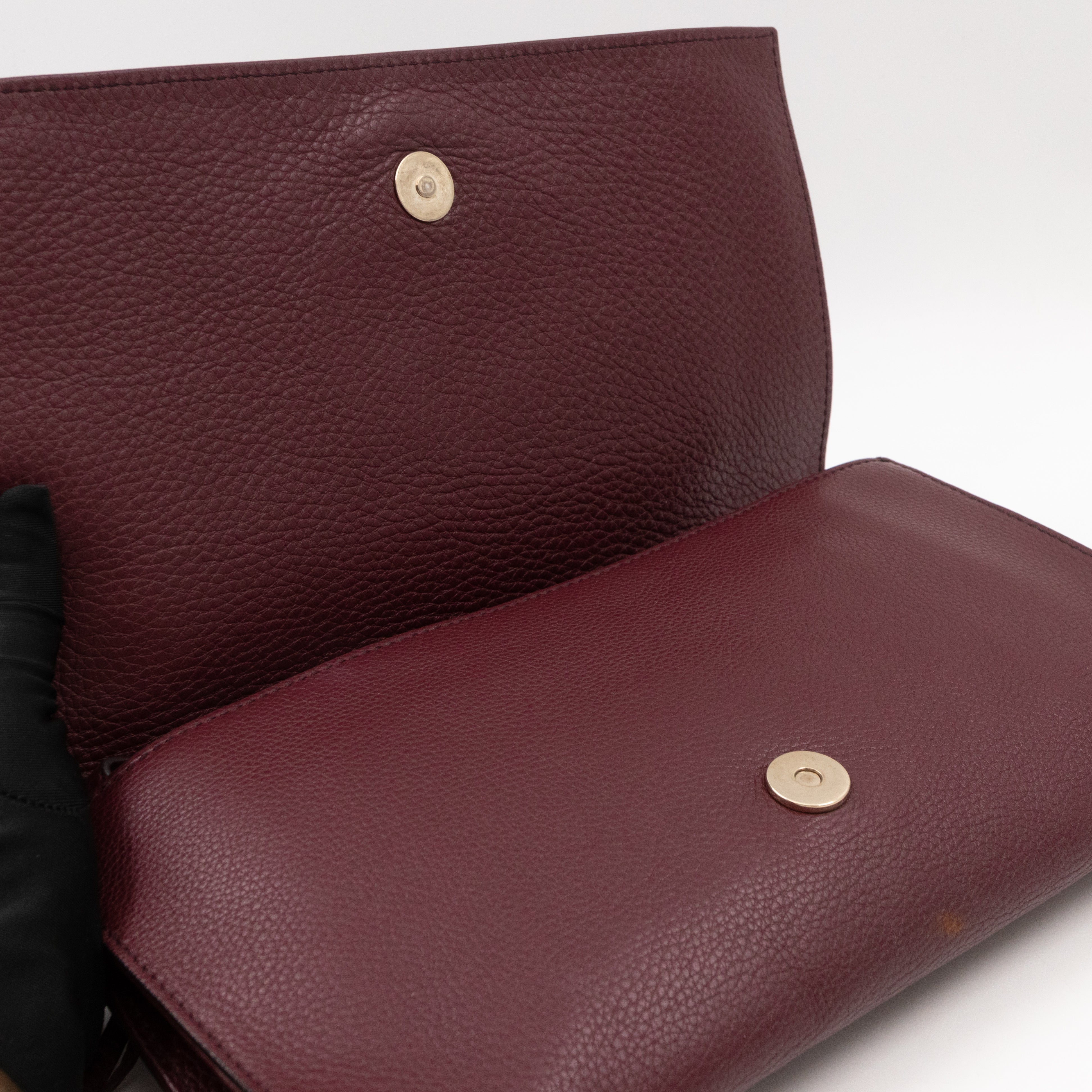 Soho Clutch Burgundy Leather