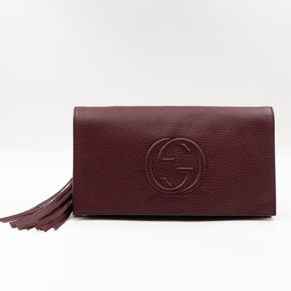 Soho Clutch Burgundy Leather