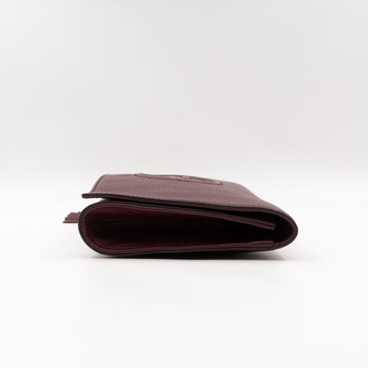 Soho Clutch Burgundy Leather