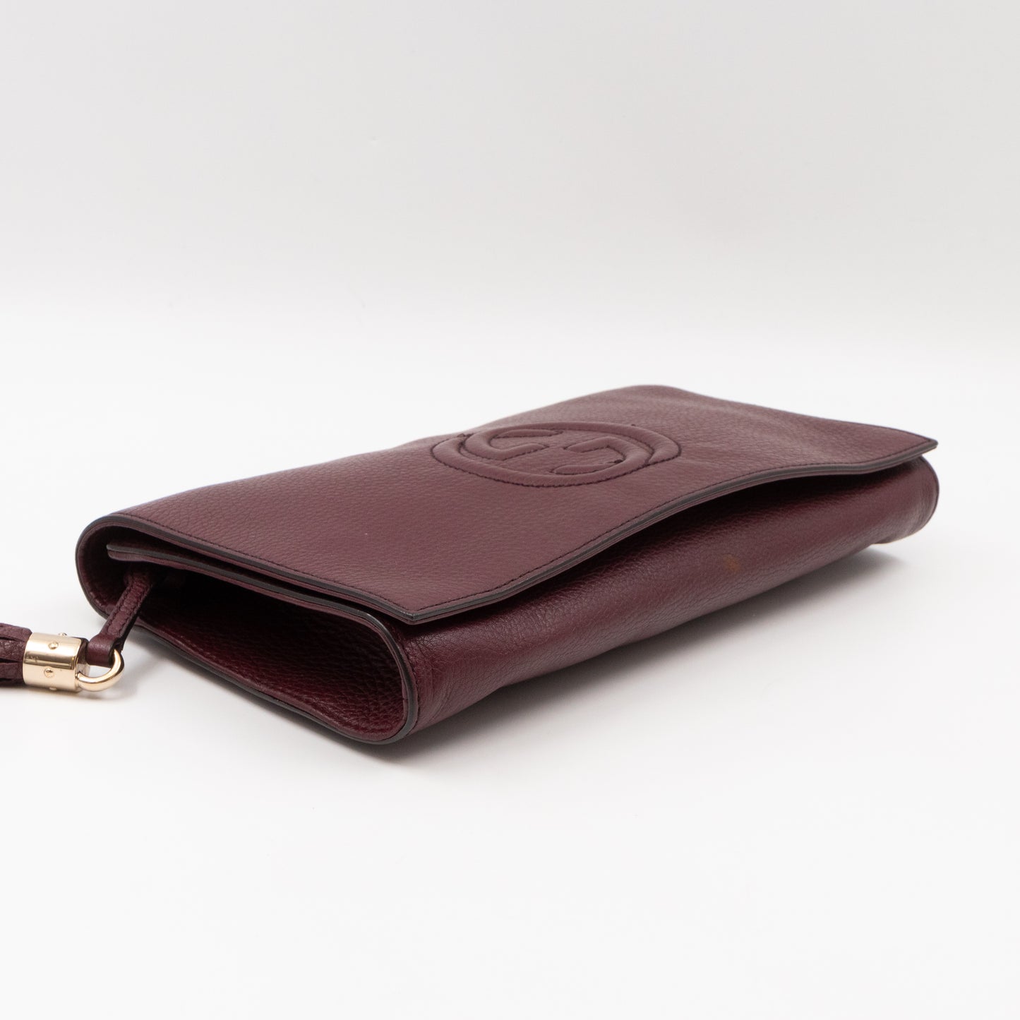 Soho Clutch Burgundy Leather