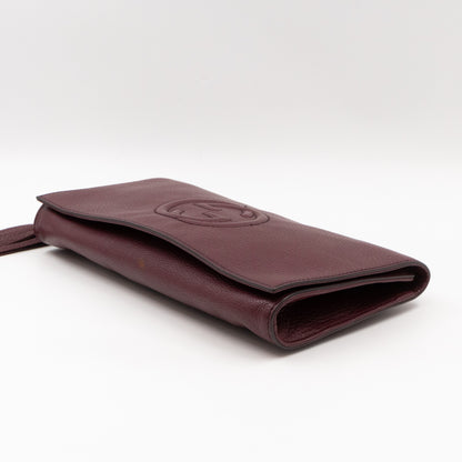 Soho Clutch Burgundy Leather