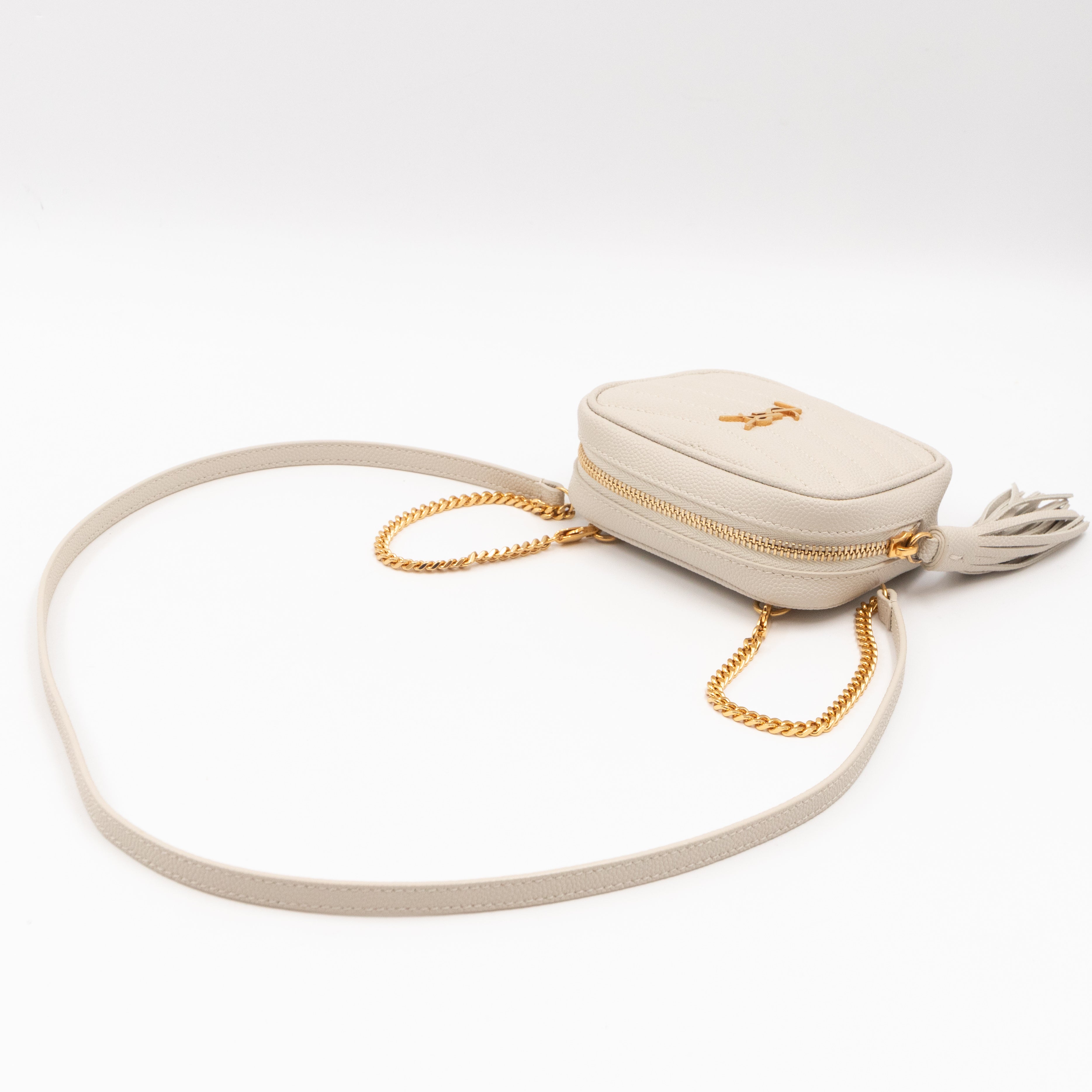 Lou Nano Cream White Grained Leather