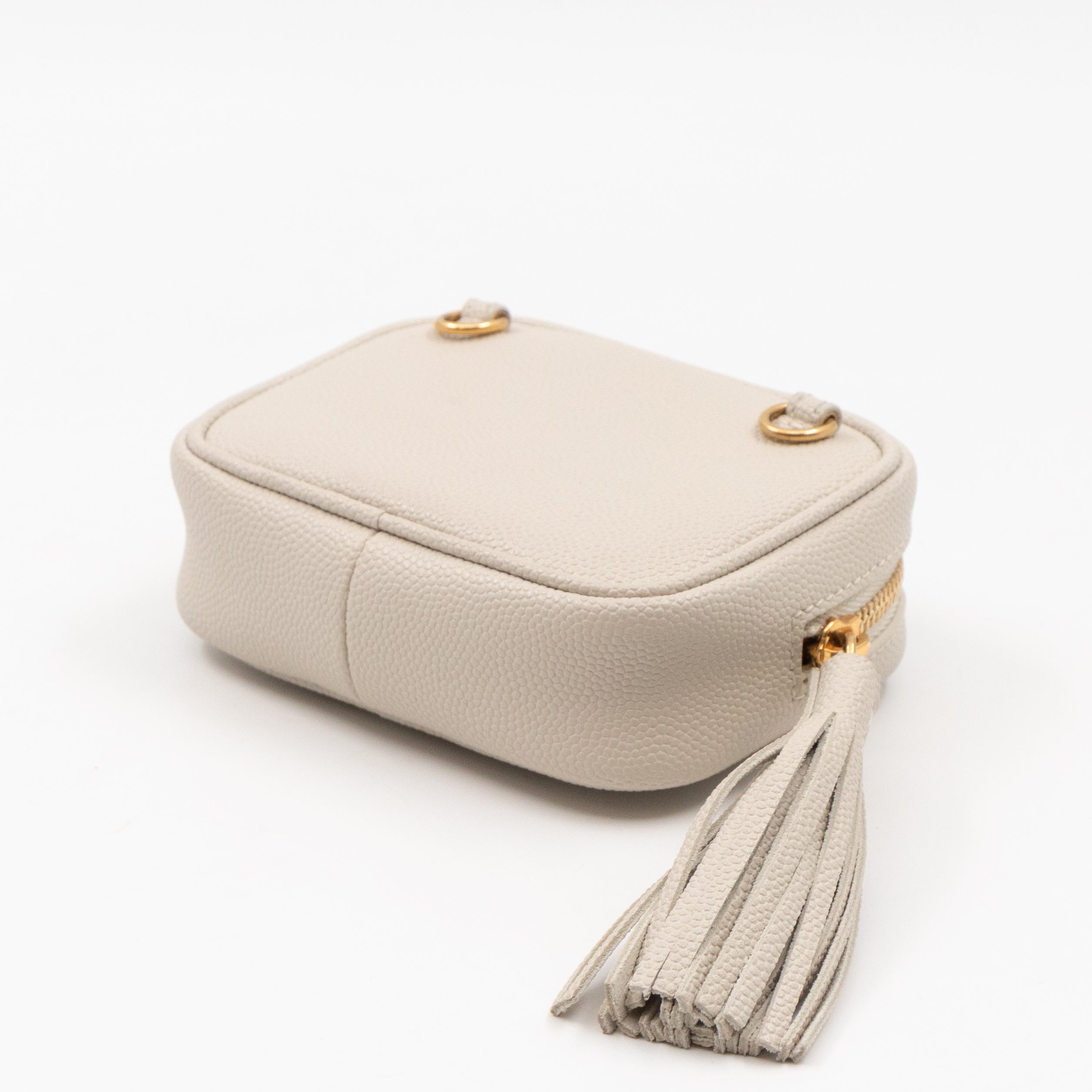 Lou Nano Cream White Grained Leather