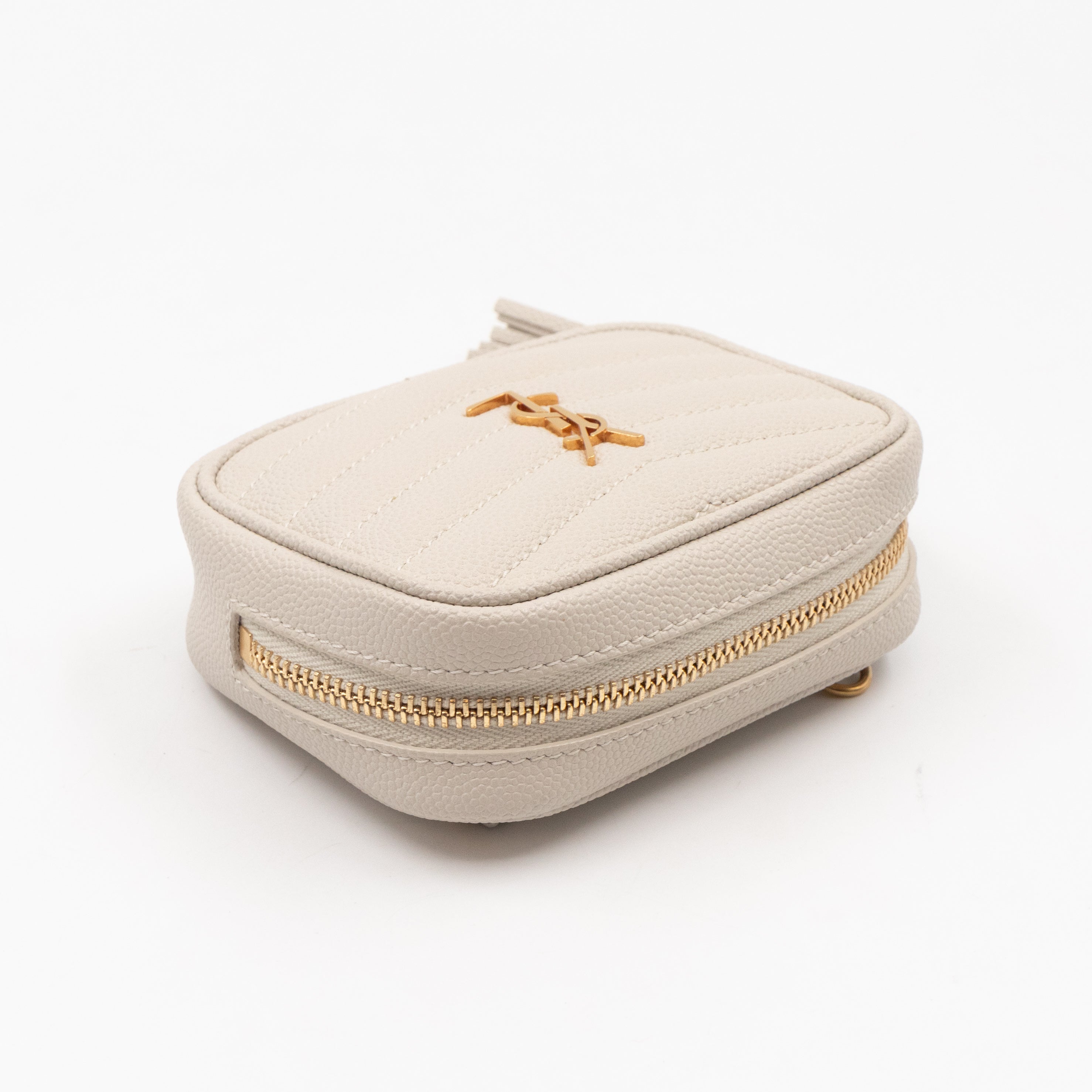 Lou Nano Cream White Grained Leather