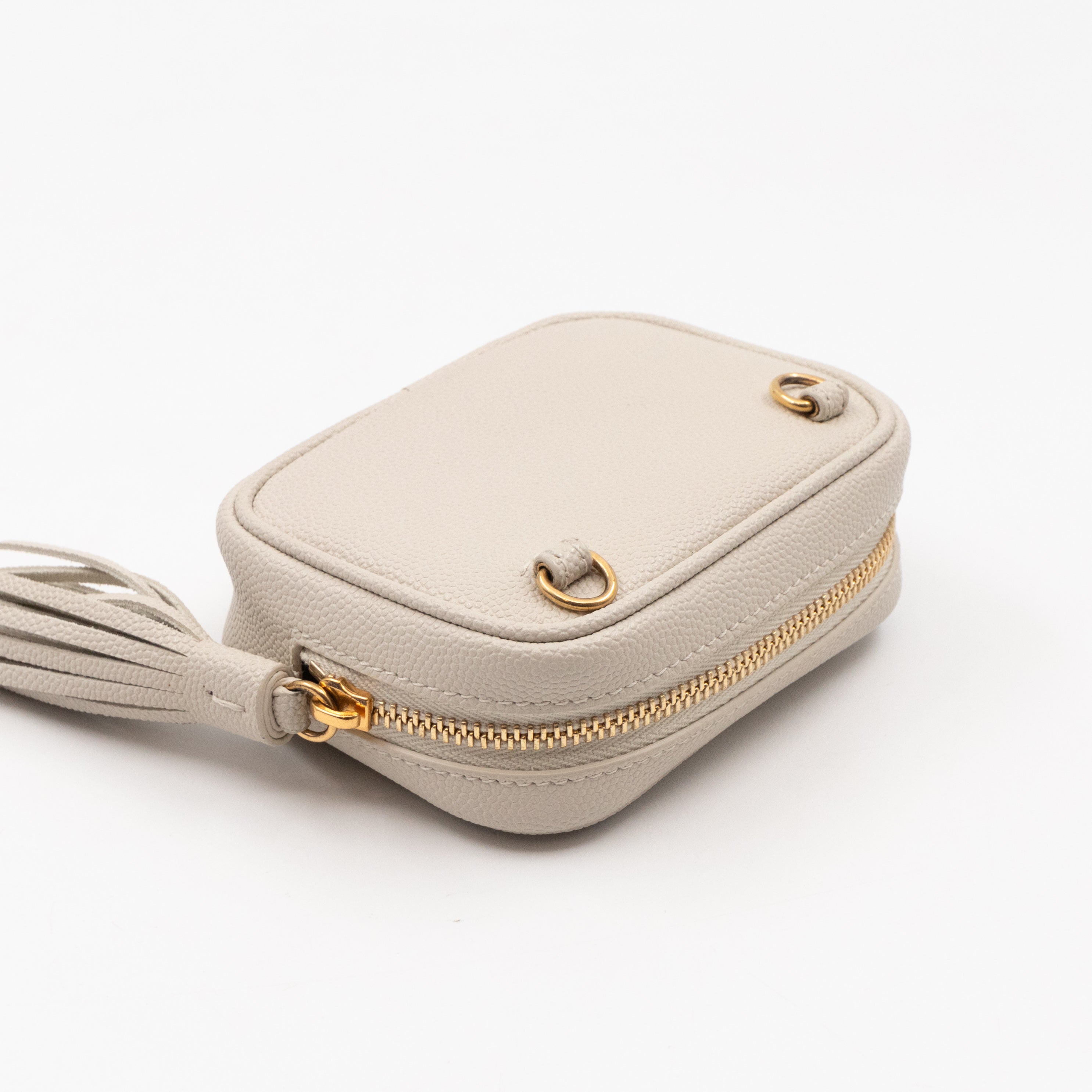 Lou Nano Cream White Grained Leather