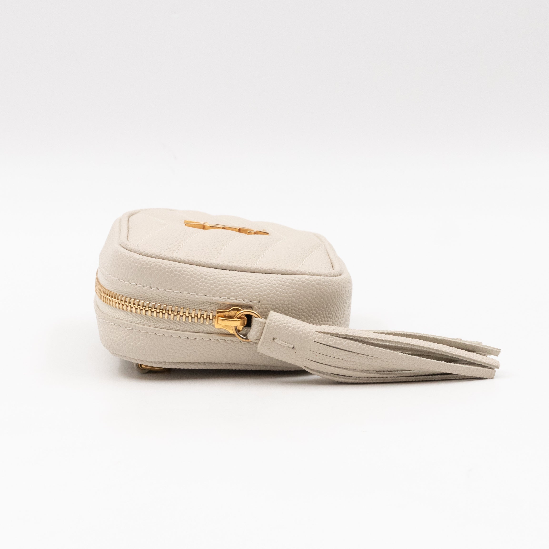 Lou Nano Cream White Grained Leather