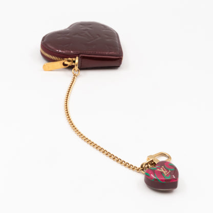 Heart Coin Purse Vernis Rouge Fauviste