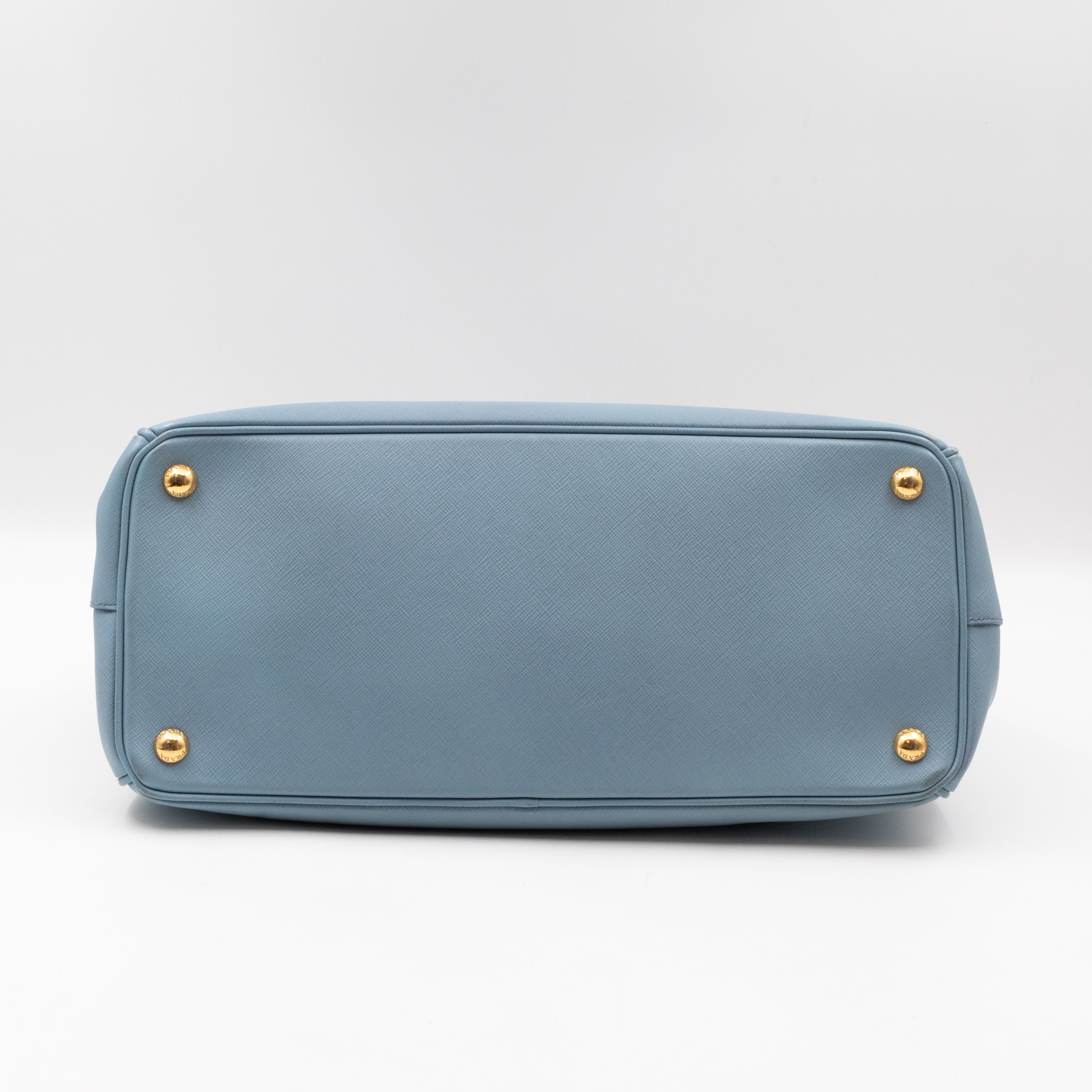 Galleria Large Double Zip Astral Blue Saffiano Leather