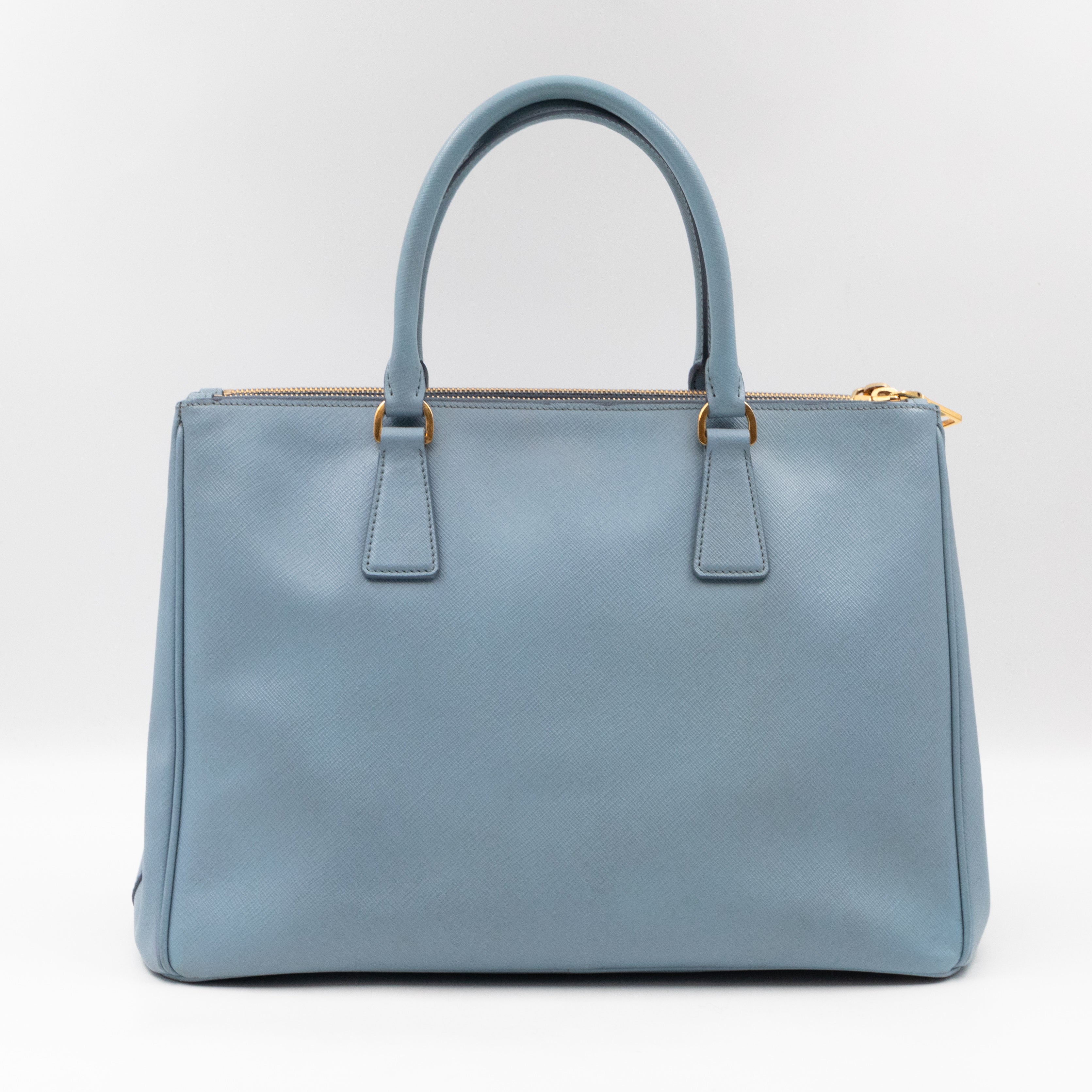 Galleria Large Double Zip Astral Blue Saffiano Leather