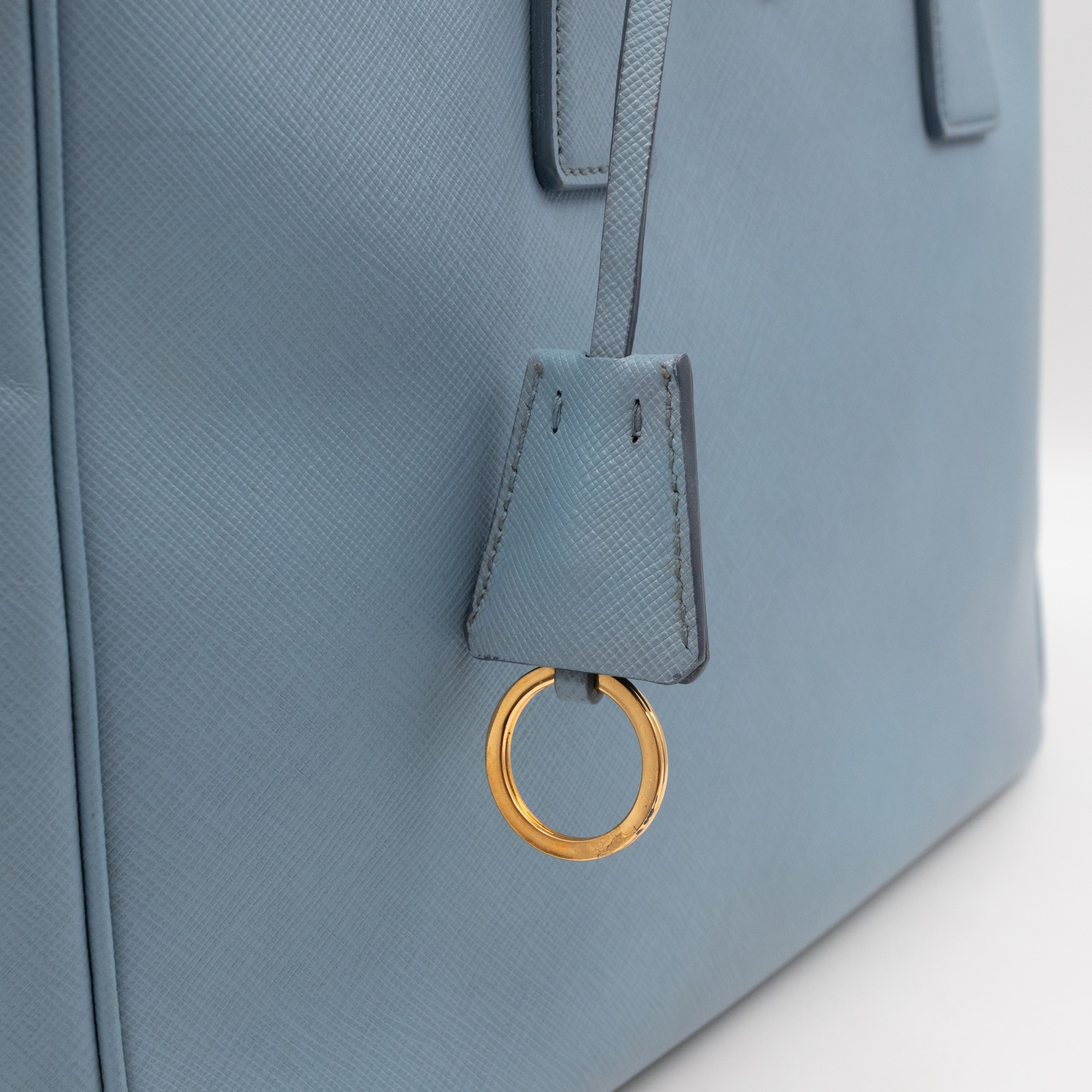 Galleria Large Double Zip Astral Blue Saffiano Leather