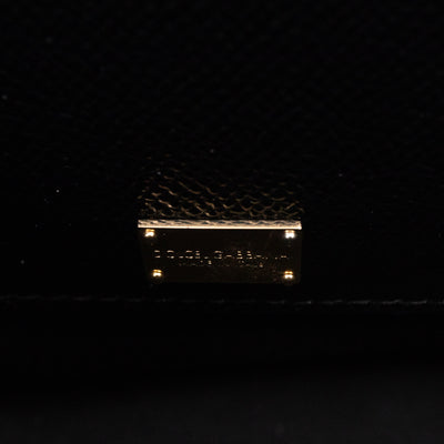 Sicily Medium Black & White Polka Dots Leather