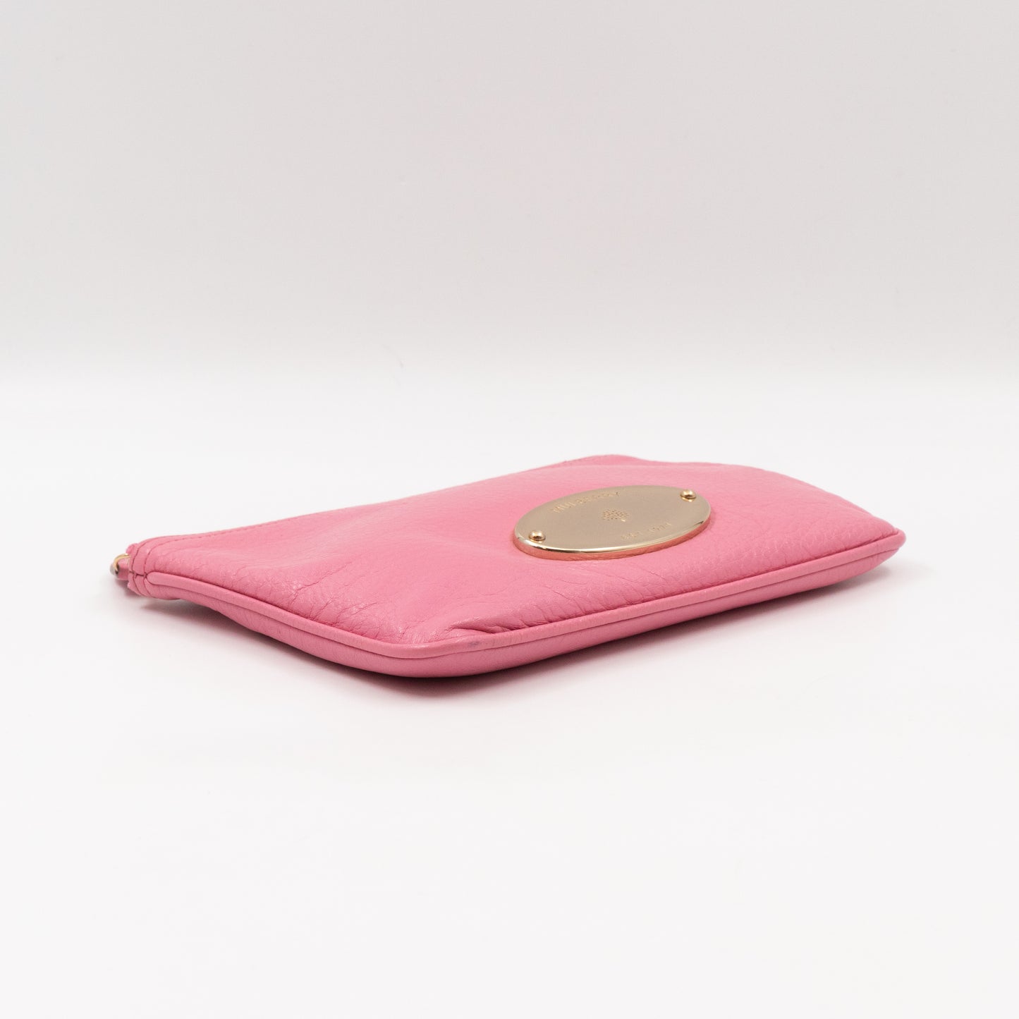 Mitzy Medium Zip Pouch Pink Leather