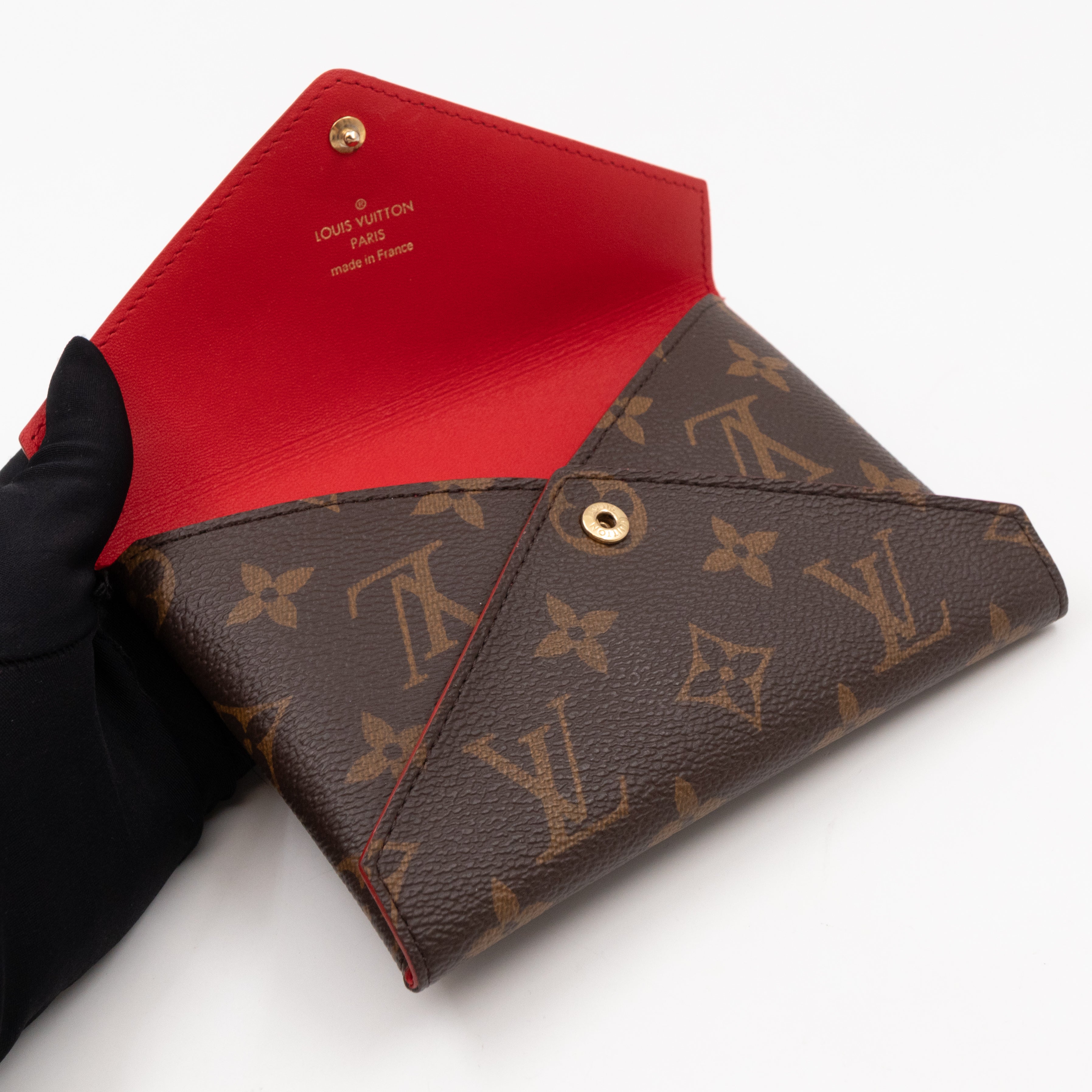 Pochette Kirigami Medium Monogram Red