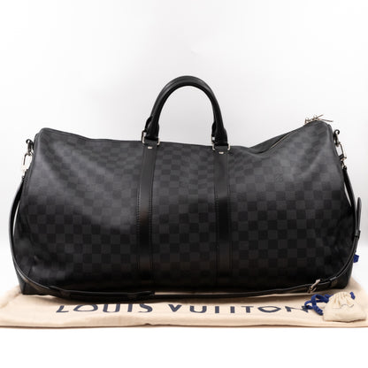 Keepall 55 Bandouliere Damier Graphite