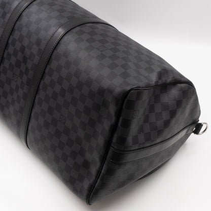 Keepall 55 Bandouliere Damier Graphite