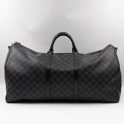 Keepall 55 Bandouliere Damier Graphite