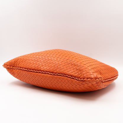 Veneta Hobo Bag Intrecciato Orange Leather