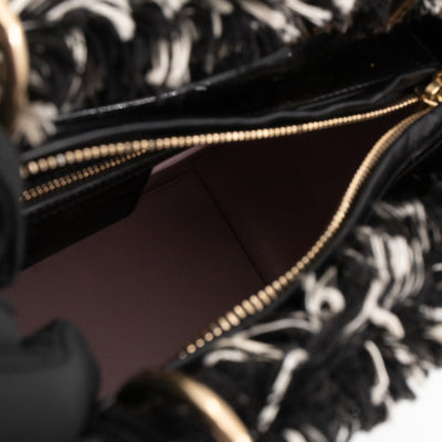 Lady Dior Medium Black & White Tweed