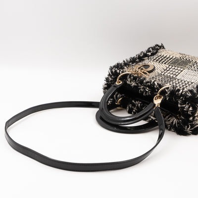 Lady Dior Medium Black & White Tweed
