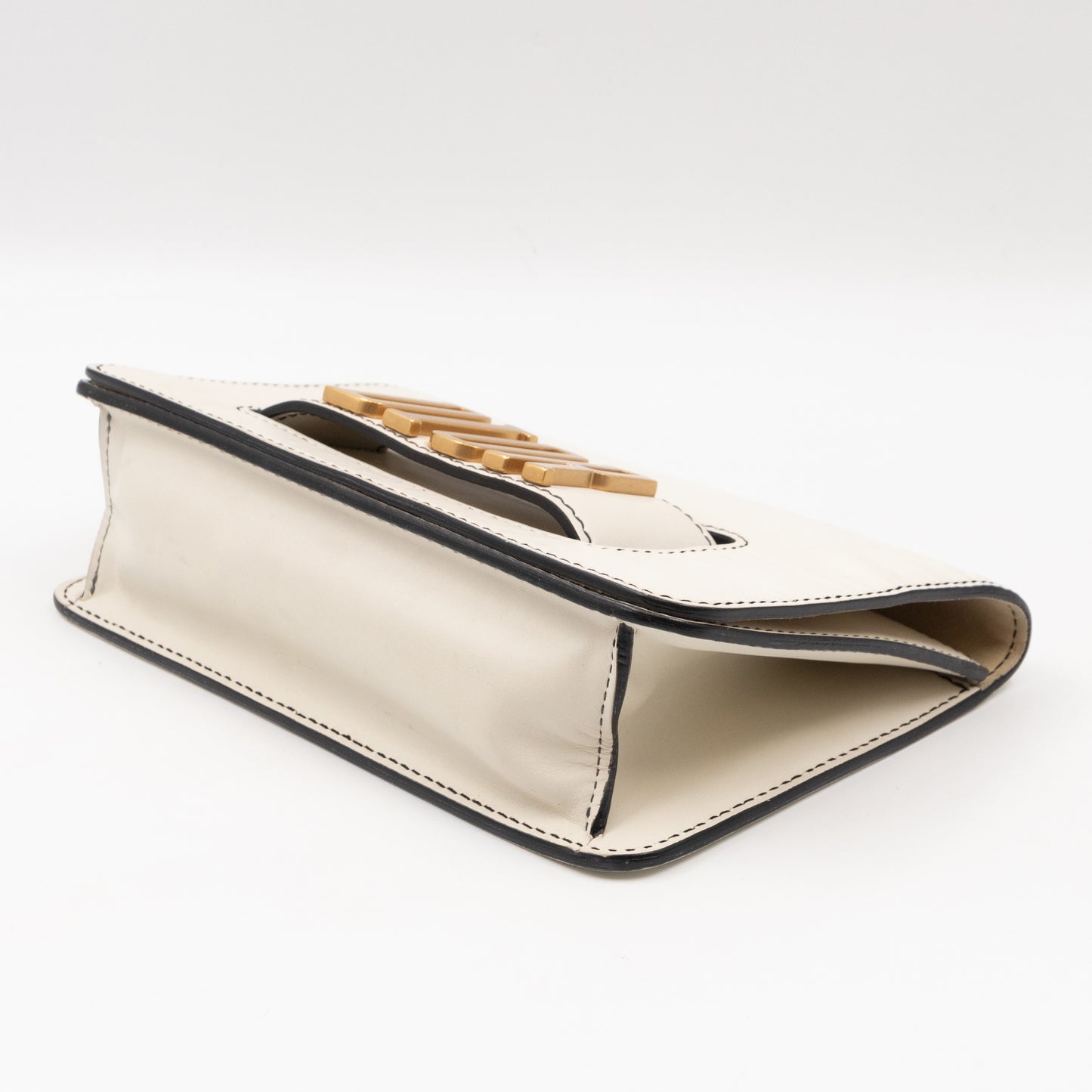 Dio(R)evolution Clutch Bag White Leather