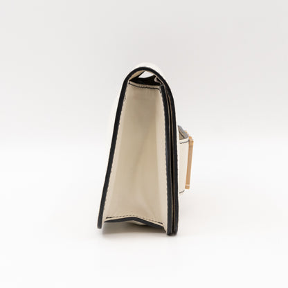 Dio(R)evolution Clutch Bag White Leather