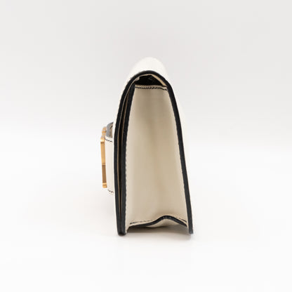 Dio(R)evolution Clutch Bag White Leather