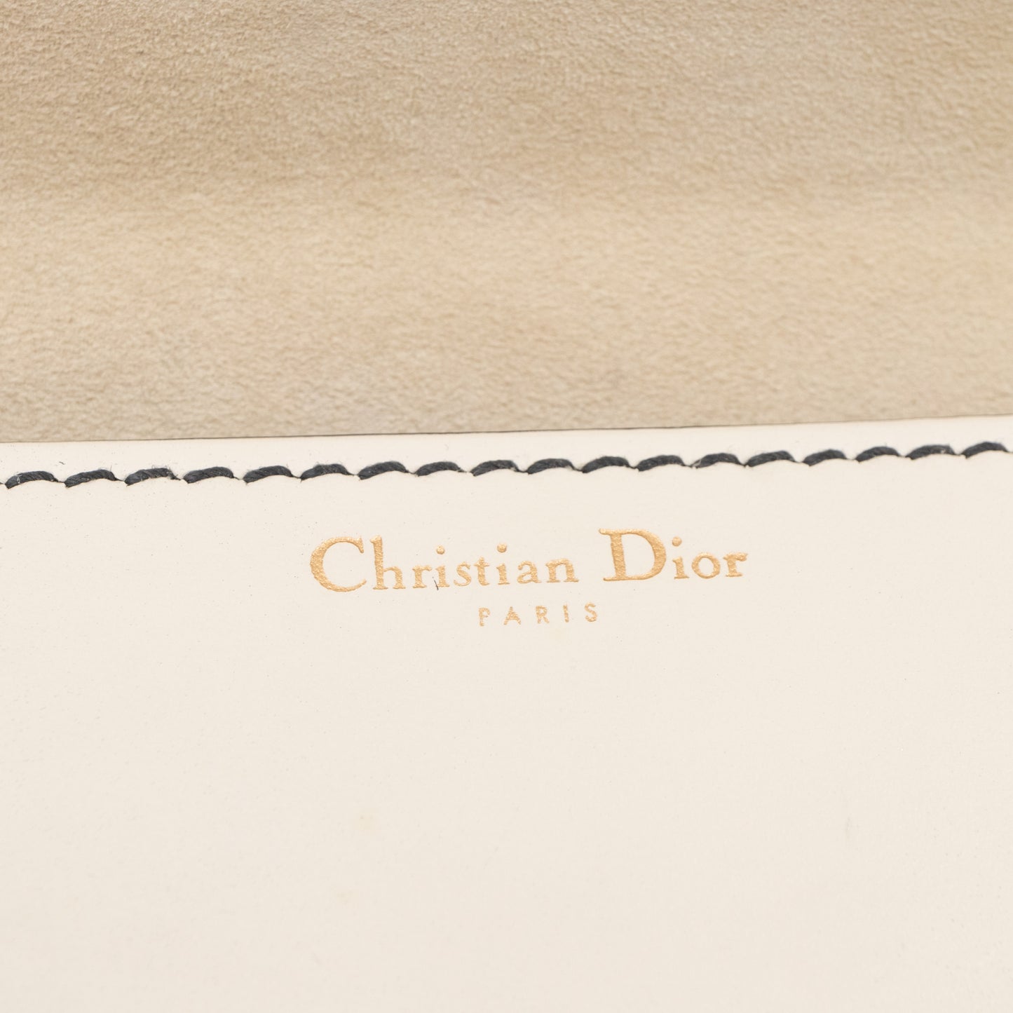 Dio(R)evolution Clutch Bag White Leather