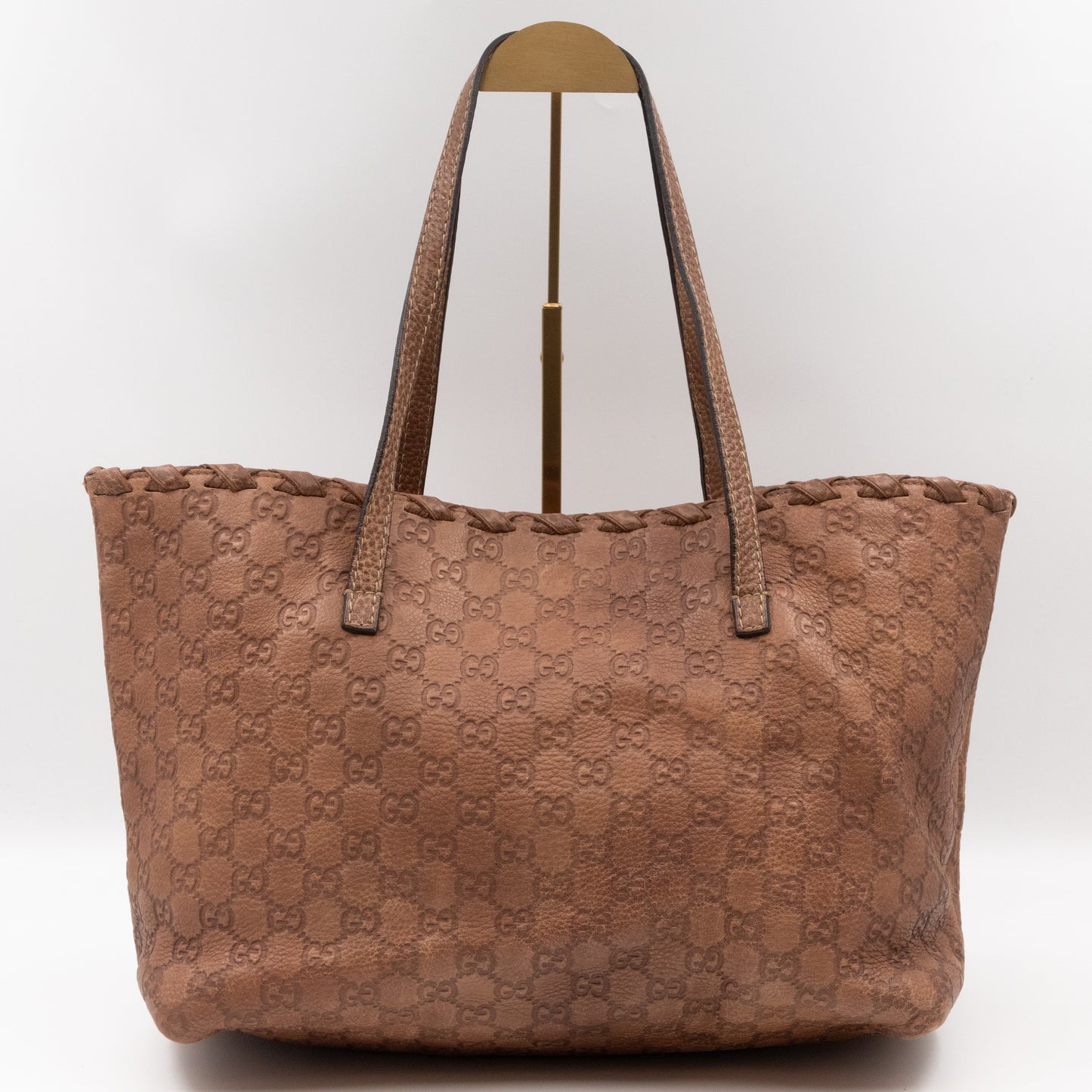 Bamboo Tassel Tote Brown Guccissima Leather